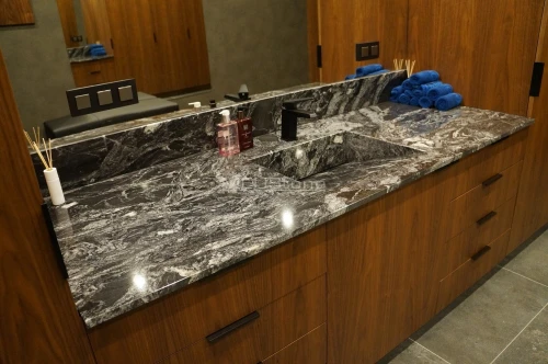 MEUStone blaty łazienkowe Mystic Black Granit