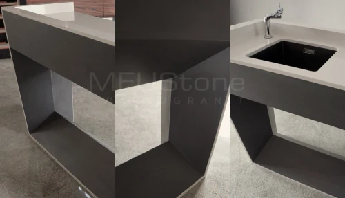 Laminam Nero Assoluto i Miami Kwarcogranit - Blaty ze spieku MEUStone Kamieniarstwo Bielsko-Biała
